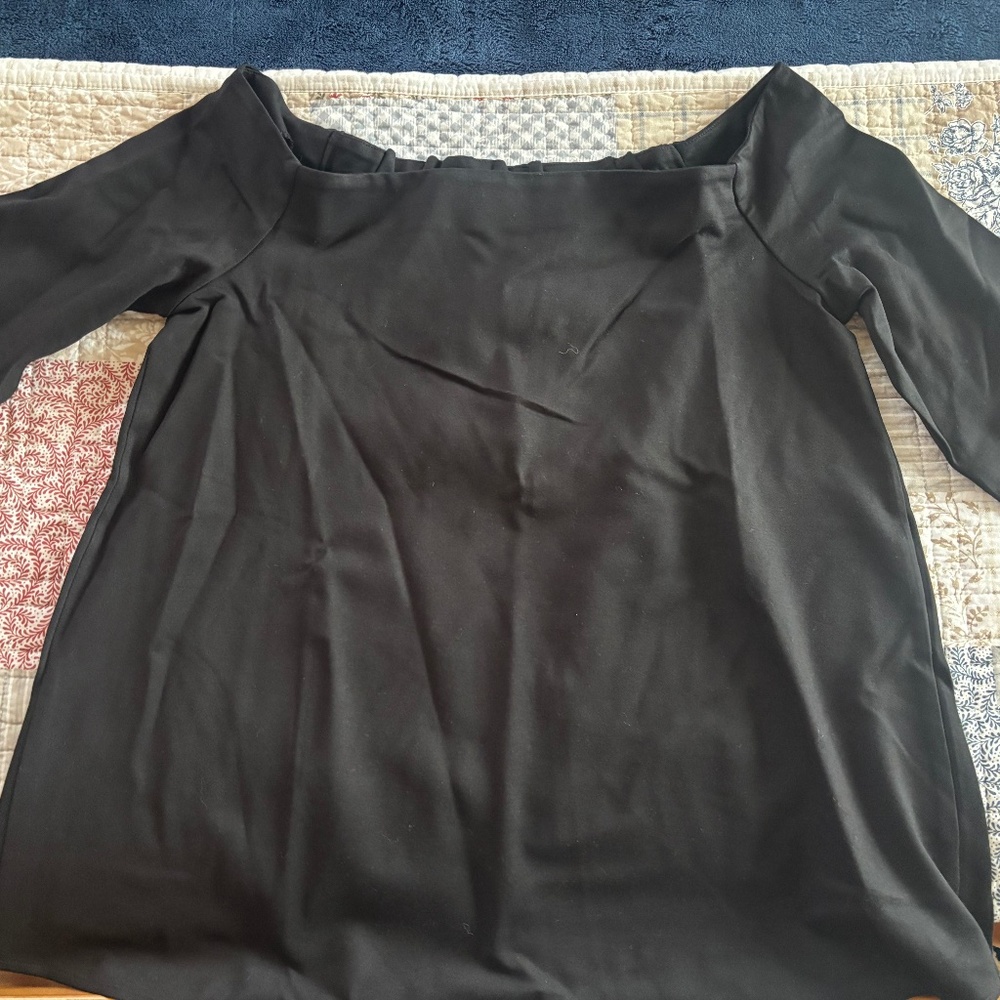 Tuckernuck Black Long Sleeve Shift Dress – Size L – Classic & Elegant